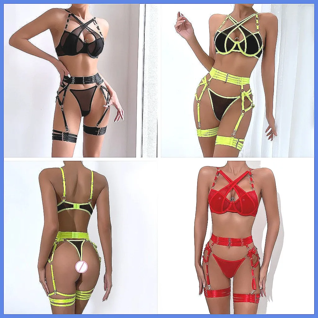 

Push-Up Underwire Bra & Thong Set - Lace Patchwork Bridal Lingerie for Body Shaping