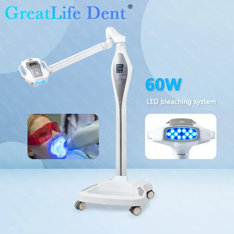 GreatLife Dent Dental сенсорный экран 60 Вт 12 ЖК-дисплей супер мощная машина для отбеливания зубов холодный синий светодиодный ускоритель светодиодная лампа