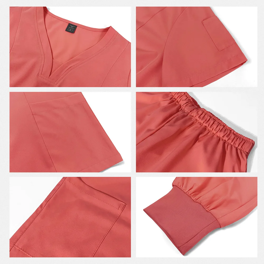 Slim Fit Women Medical Uniforms Hospital Scrubs Sets Surgical Gowns Nurses Accessories Dental Clinic Spa Lab Workwear Clothes