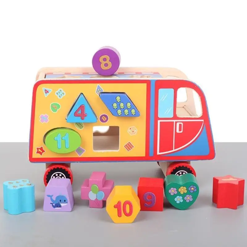 F62D SORTER zabawki drewniane bloki konstrukcyjne geometria uczenie się pasujące do sortowania prezenty dydaktyczne klasyczne