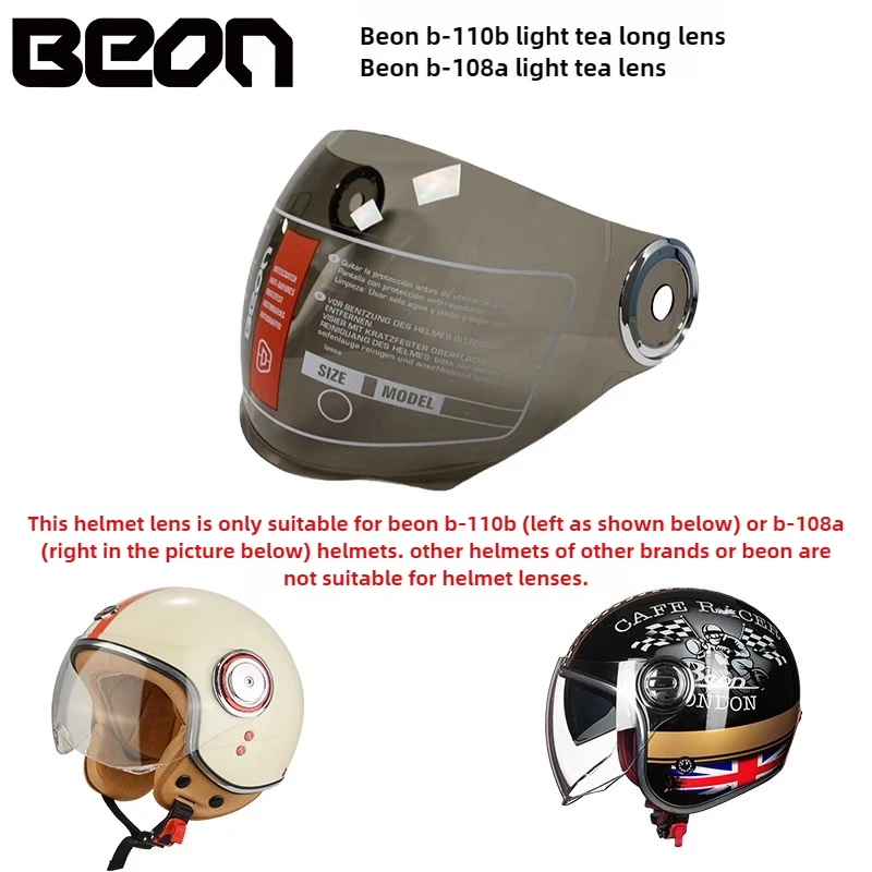 オリジナル BEON オートバイヘルメットバイザーショートレンズ防風フロントガラスロングレンズ B-110B B-108A Viceras パラカスコに適しています