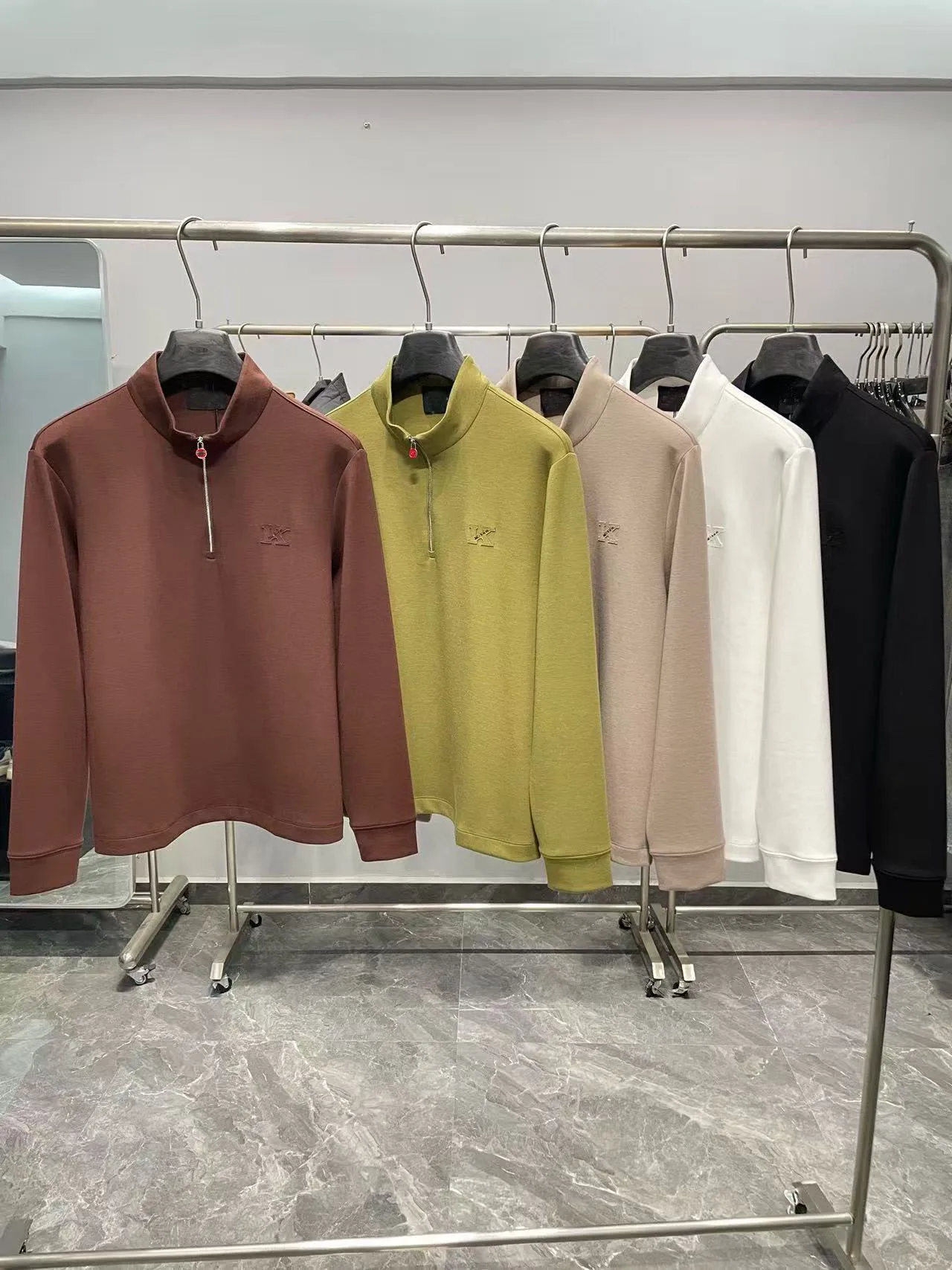 

Kiton Italian men's clothing autumn and winter new fashion business casual half zipper stand-up collar long-sleeved jumper