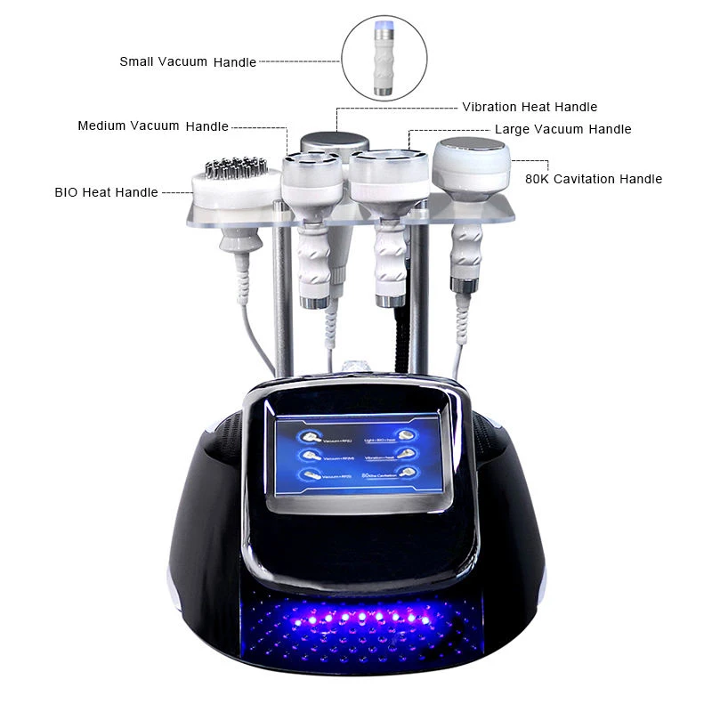 Portable 5D Vacuum Cavitation 80k Machine 6 in 1 Belly Fat removal Weight Loss  body sculpting Skin rejuvenation Face lifting