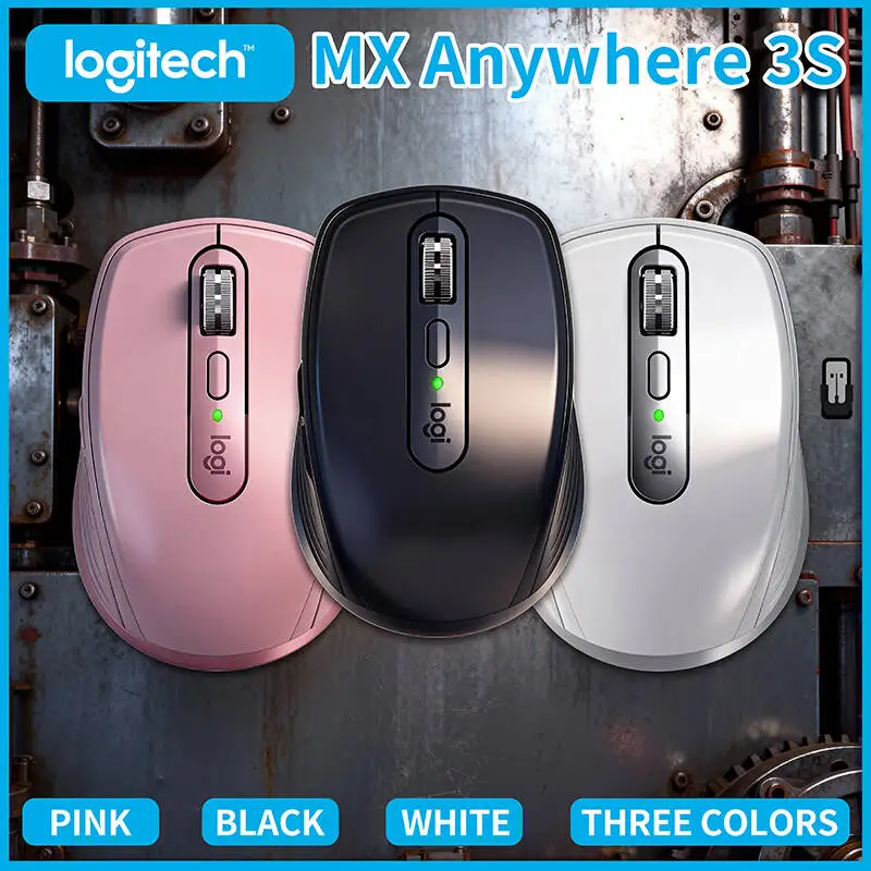 

Компактная мышь Logitech MX Anywhere 3S, эргономичный дизайн, перезаряжаемая, с быстрым прокруткой для портативных ПК Mac