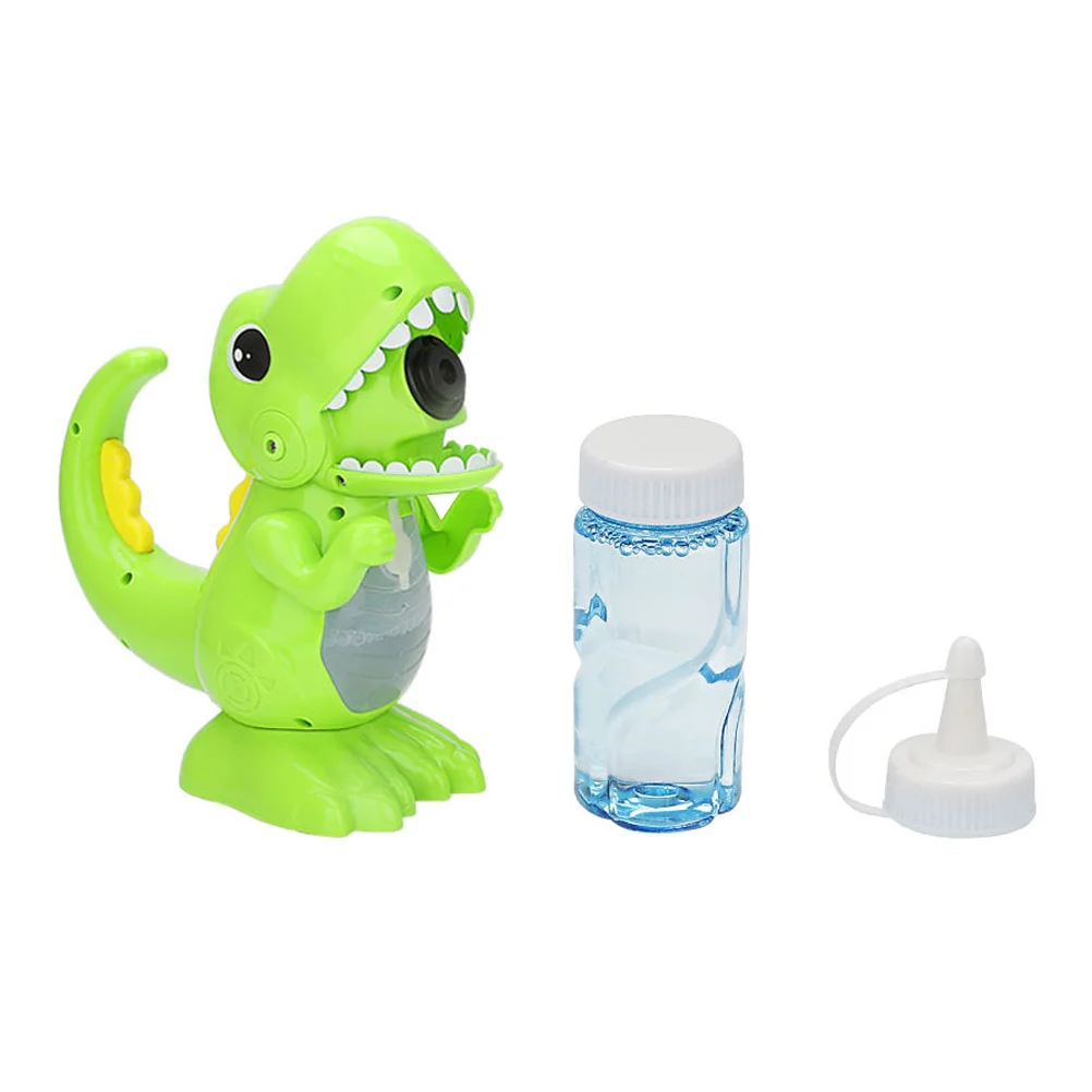 

Dinosaur Bubble Machine Portable Maker Kid's Electric Plaything Toy The Safe for Children with Sound Effects Making Abs Cartoon