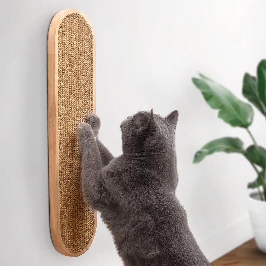 

7 Ruby Road Wall Mounted Cat Scratcher - Indoor Vertical Scratching Board for Cats - Scratch Pad Post - Wall Furniture