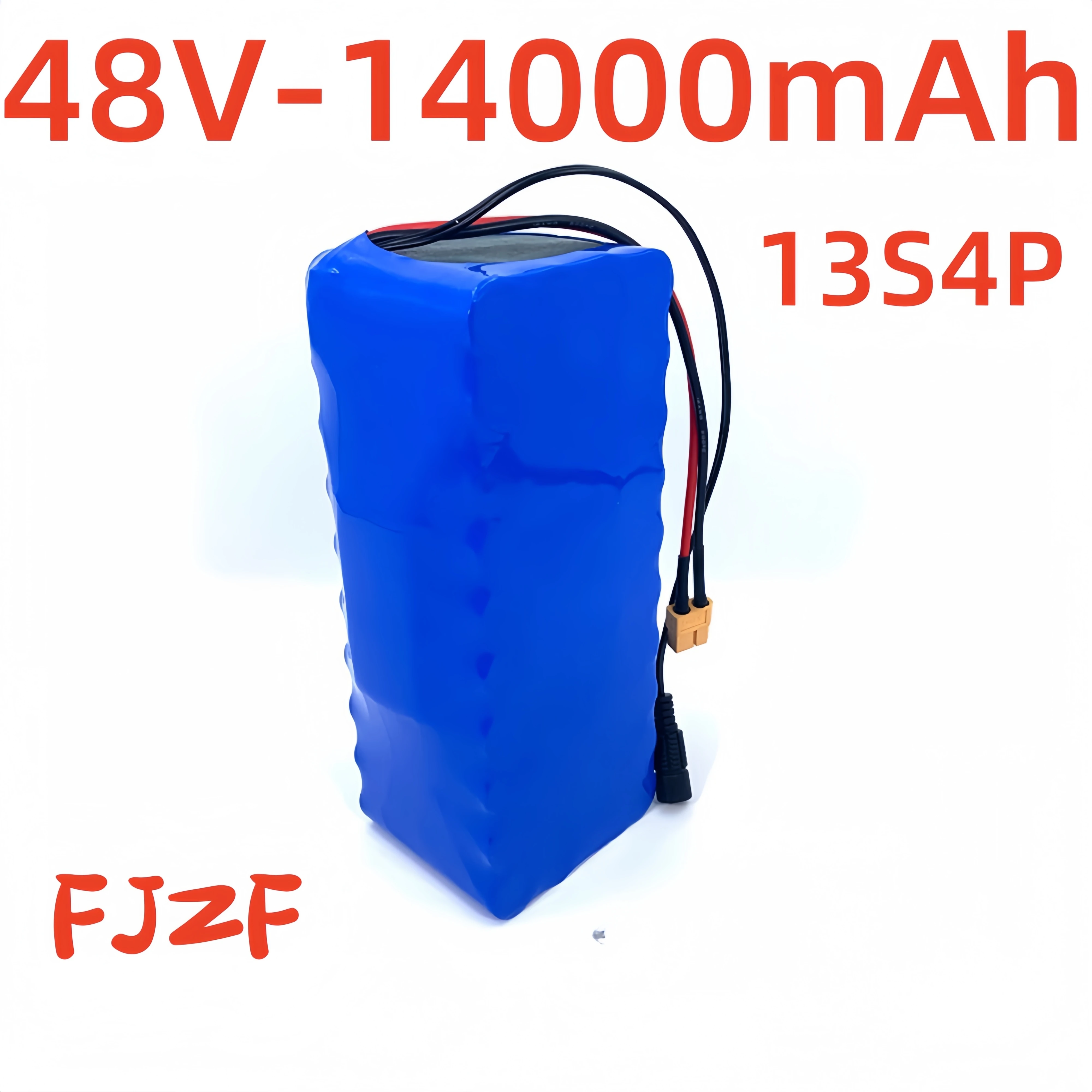 

FJZF 14000mAh 10Ah 1200W 13S4P 48V Battery 54.6V Li-ion Battery Pack with BMS for Motor Electric Scooter Vehicle Ebike Bicycle