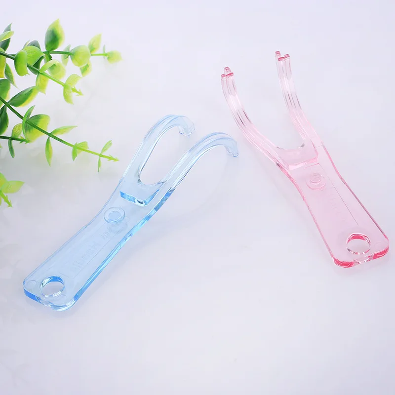 2 Colors Floss Holder Refillable Adults Kids Travel Wire Stand Plastic Floss Stand Oral Hygiene Accessories Supplies