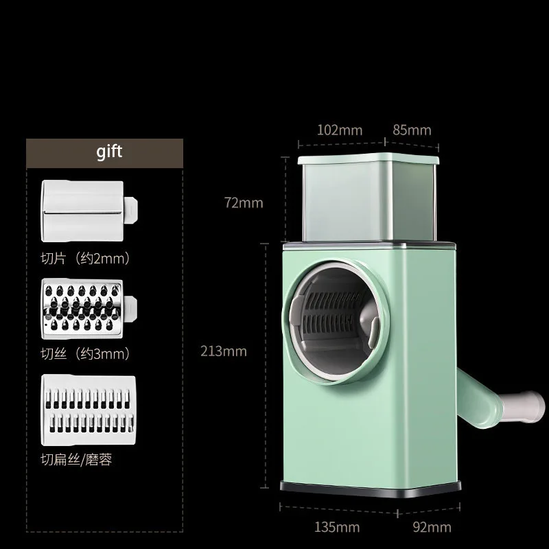 Affettatrice a vibrazione a mano affettatrice a grande capacità grattugia rotante per limone schiacciatore a tamburo