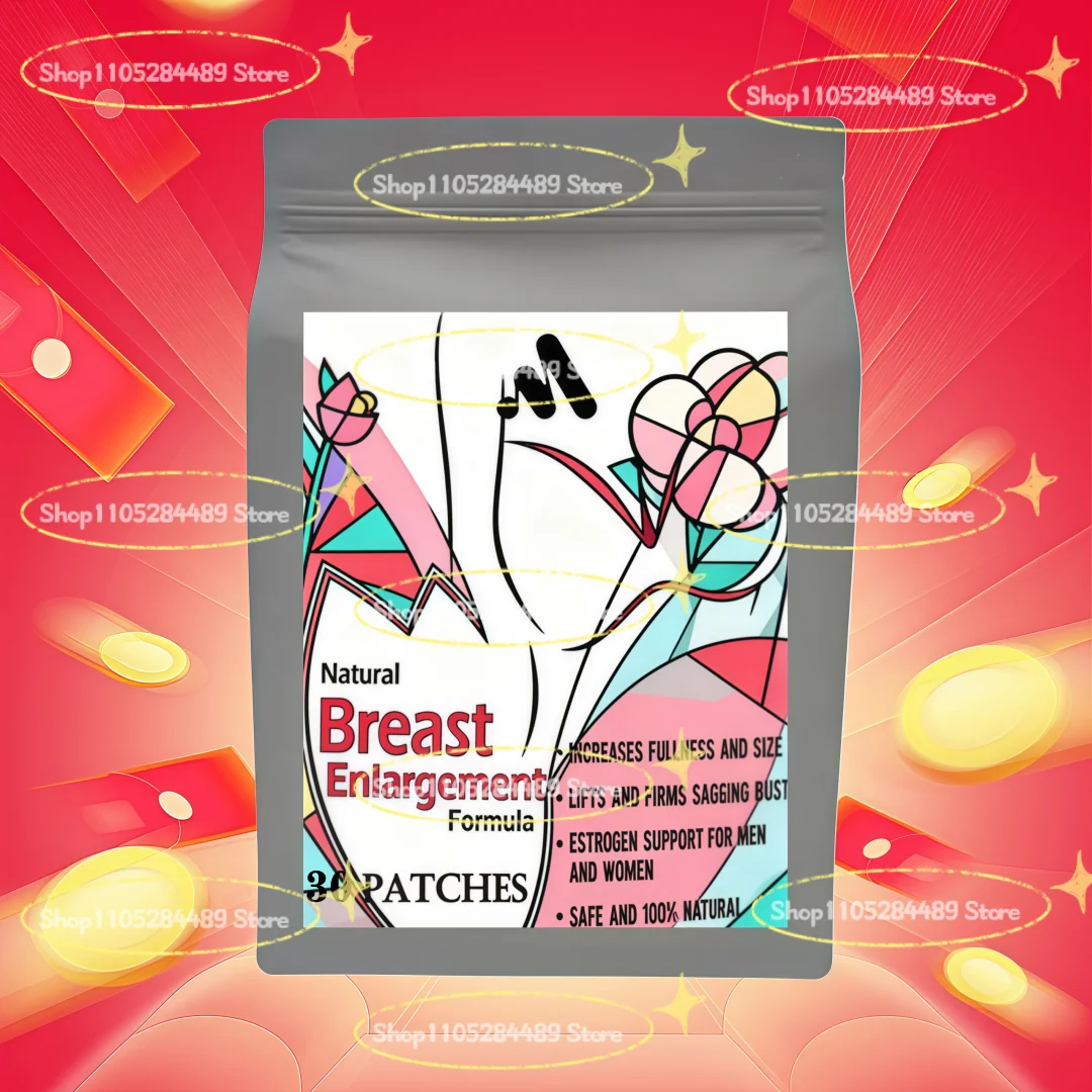 BIGGER BREAST ENLARGEMENT ENHANCEMENT FIRMER FULLER LARGER BUST, TRANSDERMAL PATCH 30 Patches