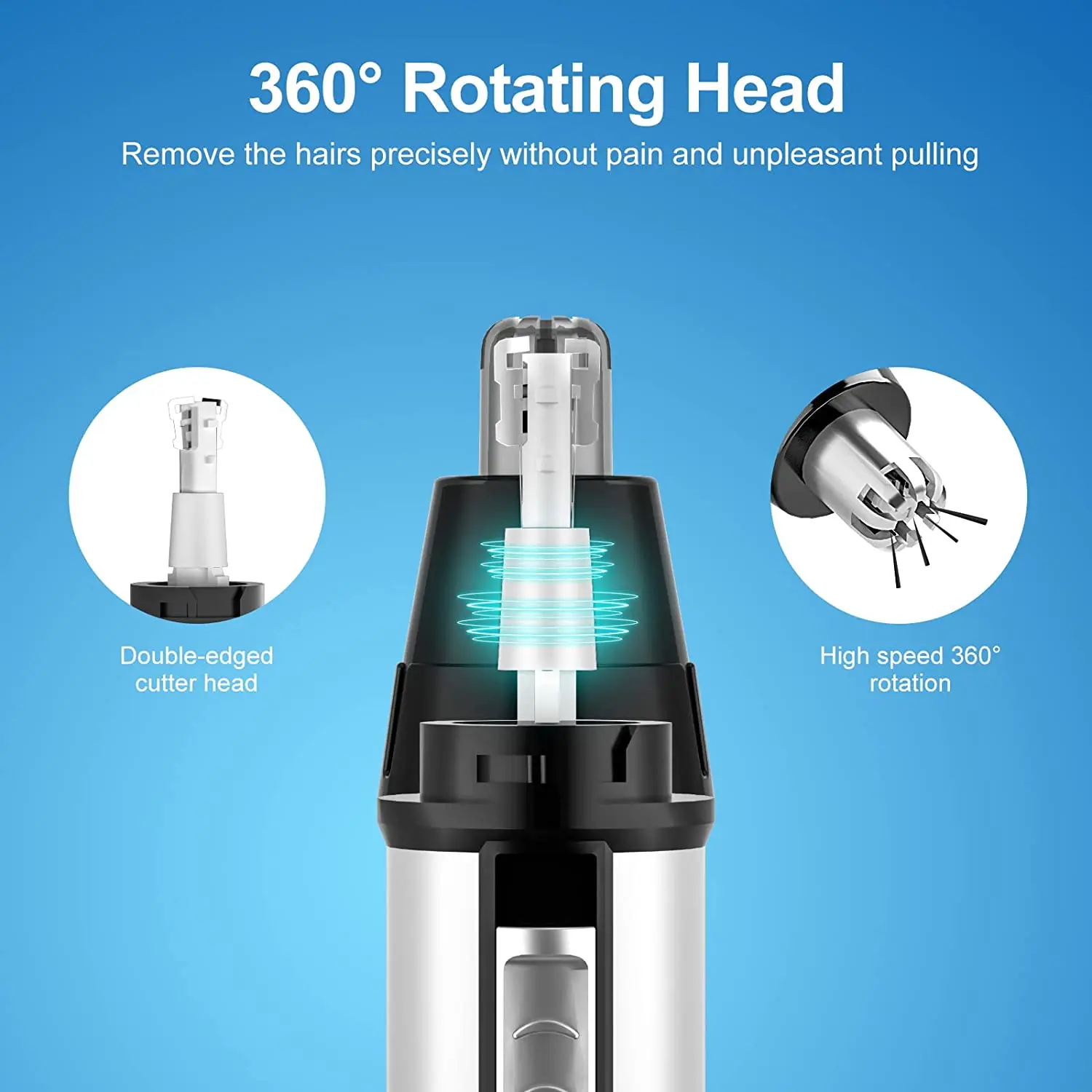 Kemei All in one Ear Nose Hair Trimmer For Men Grooming Kit Electric Eyebrow Beard Trimer Face Nose Ears Trimer Rechargeable