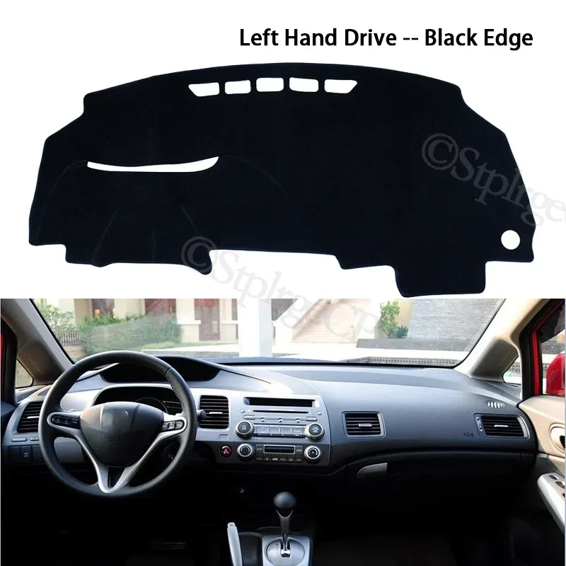 Car Dashboard Cover Pad For Honda Civic 2006–2011 Sunshade Protector Anti-UV Dash Mats Non-slip Pads Interior Accessories