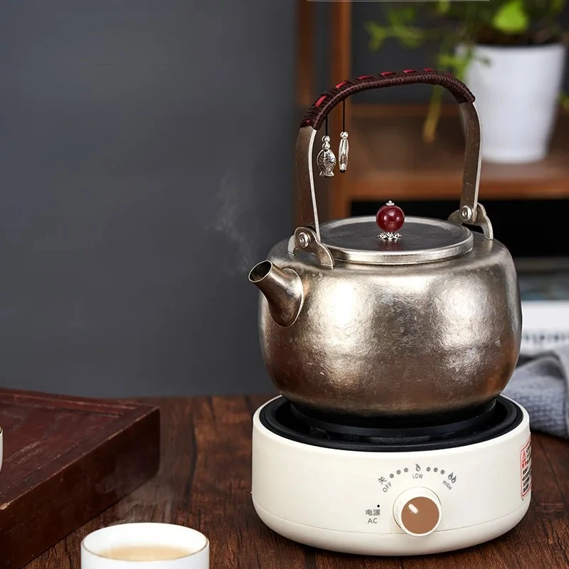 خفيفة للغاية التيتانيوم النقي غلاية إبريق شاي مقاوم للتآكل للمنزل التعريفي موقد غلاية مياه محمولة في الهواء الطلق #3