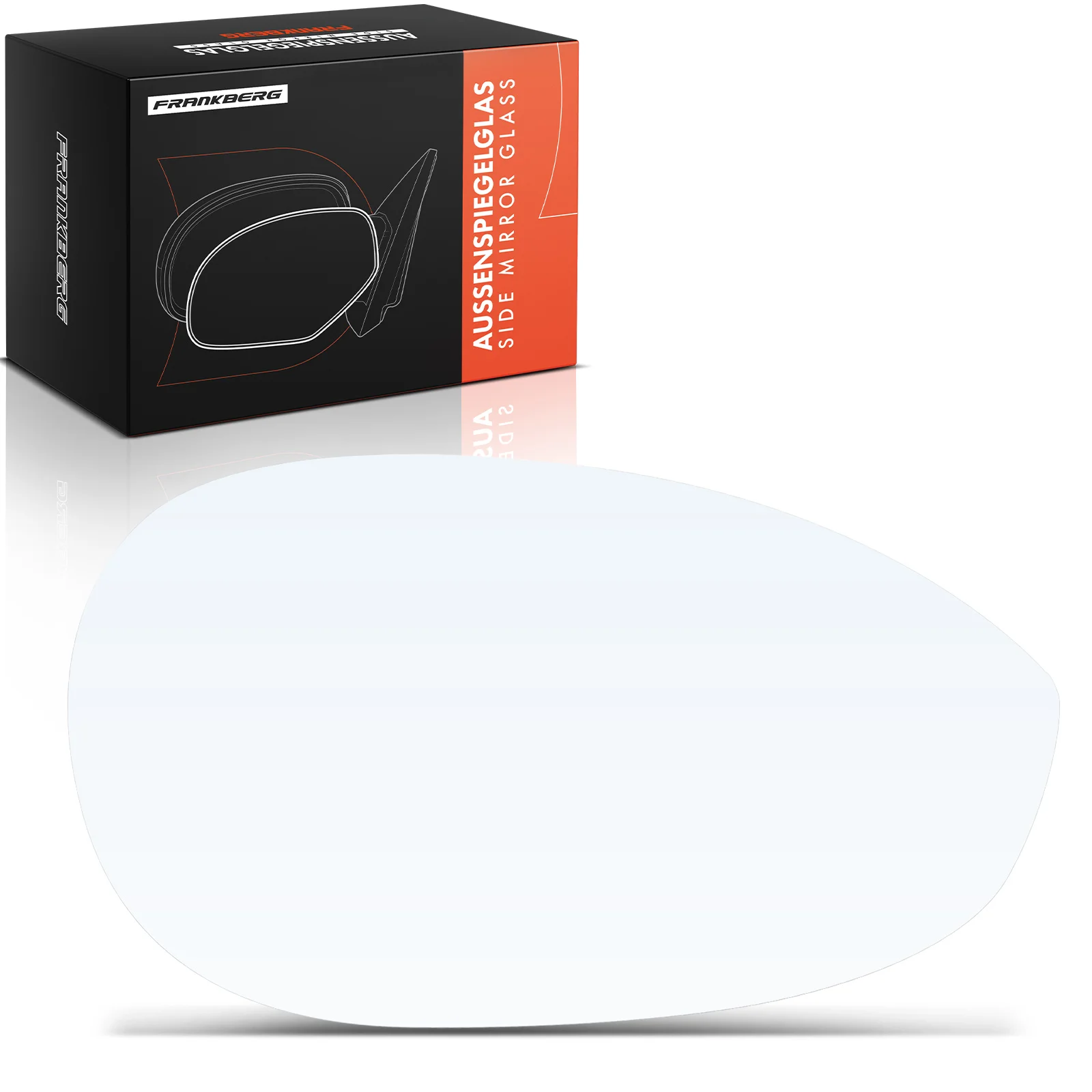 Frankberg 1x Spiegelglas Buitenspiegel Rechts voor Fiat Grande Punto Evo Linea 71740495