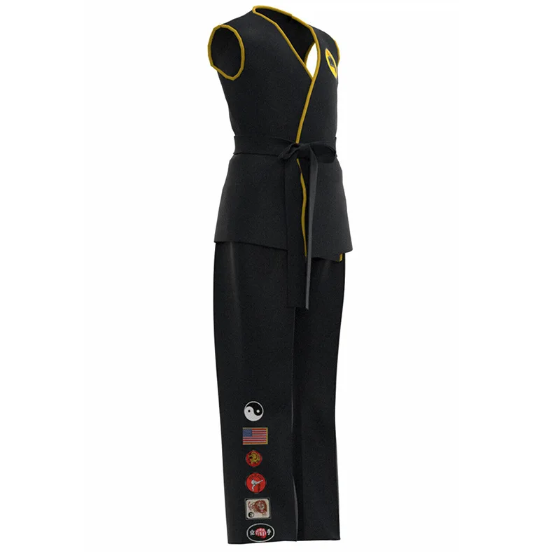 The Karate Cosplay Costume Sleevless Karate Outfits Cobra Kai Adult Kids Halloween Costumes