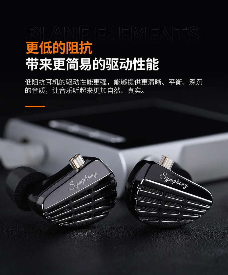 

Hot KZ Symphony In Ear Earphones Hybrid Planar Dynamic Driver Hifi 13Mm 6Mm 3D Printed Ergonomic For Stage Monitoring Audiophile