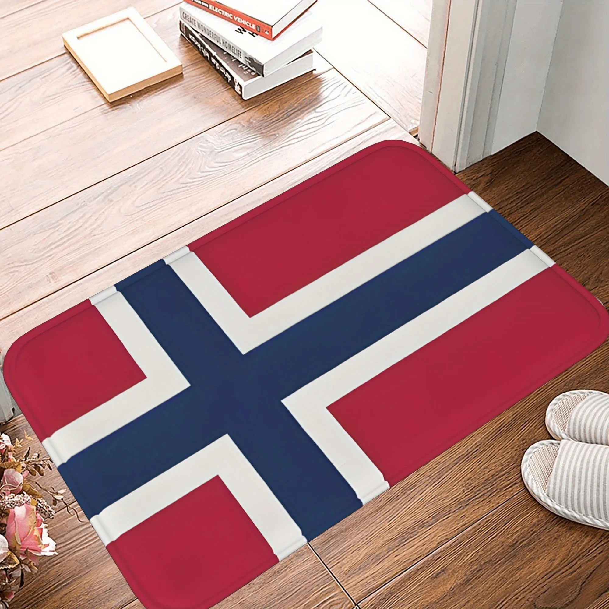 

1PC Scandinavian Patriotism Kitchen Rug Non-Slip Door Mat Pop design Bathroom Rug Bath Mat Carpet for Home Sink Laundry Decor