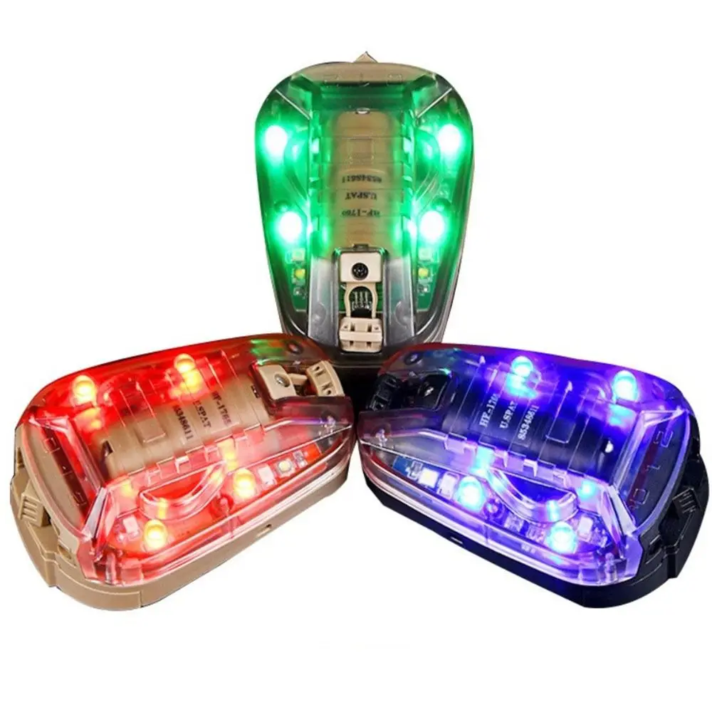 Multi-Color Sports Helmet Light Waterproof Survival Helmet Flashing Light Identification Lamp Signal Light Helmet Flashlight