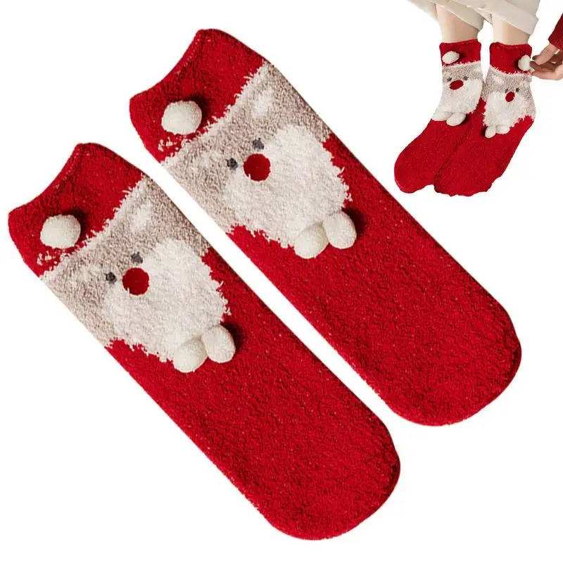 Fuzzy Socks Cute Elastic Unisex Funny Fuzzy Socks For Christmas Festival Supply Cozy Warm Fuzzy Socks For Winter Bedrooms Living