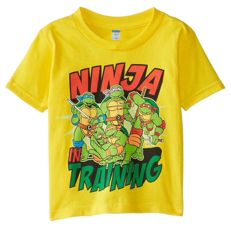 Teenage Mutant Ninja Turtles Cartoon T-shirt Clothing Children\'s Summer Tops Cotton Comfortable Short-sleeved Anime Clothes Gift