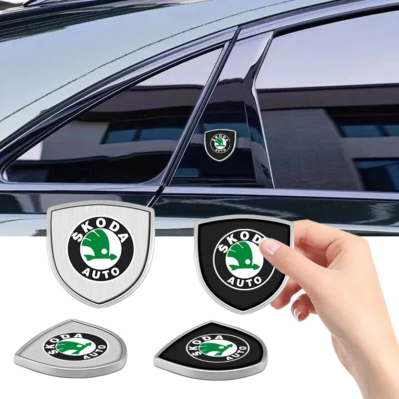 1/2pcs 3D Metal Badges Car Trunk Body Window Side Fender Sticker Decoration For Skoda Superb VRS S VII Rapid Fabia 1 2 Kodiaq