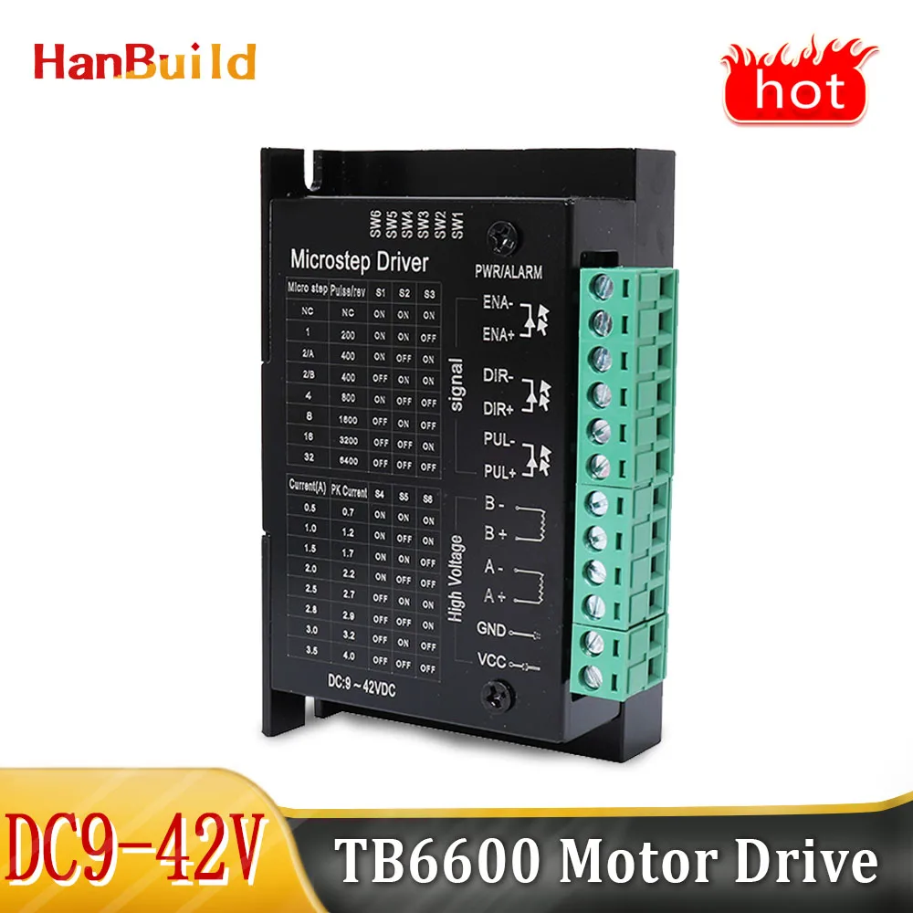 upgrade stepper motor driver S109AFTG for NEMA23 motor 2phase 4A CNC router controller for 3D printer Tb6600 drive stepper motor