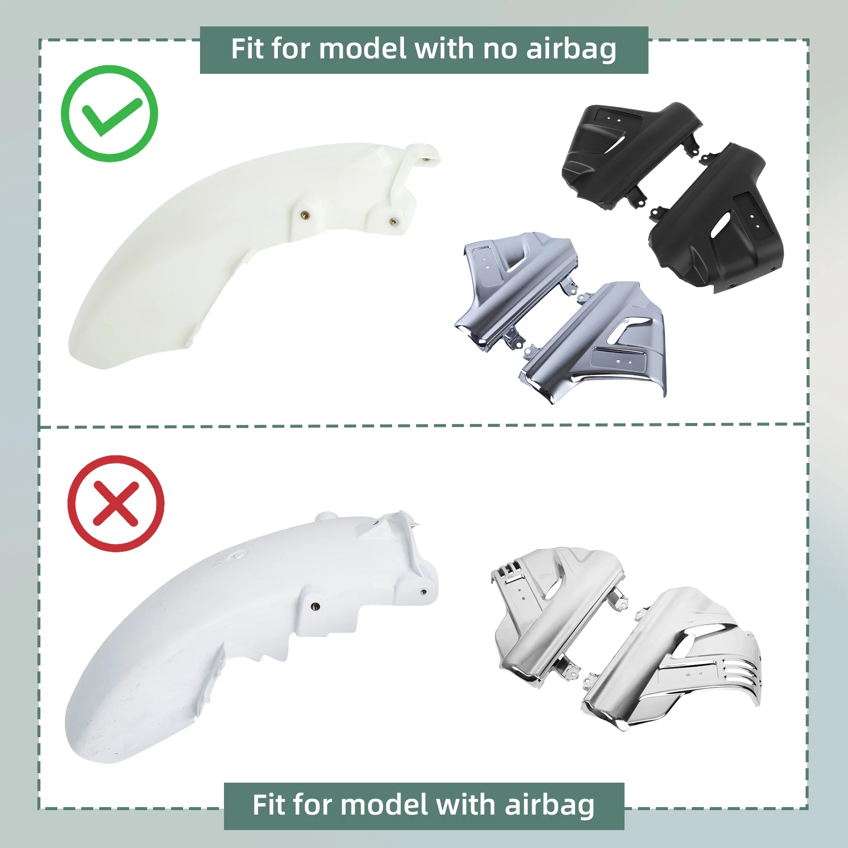Front Fender Covers Fairings For Honda GL1800 GOLDWING 2001-2017 2016 2015 2014 2013 2012 2011 2010 2009 2008 2007 Motorcycle