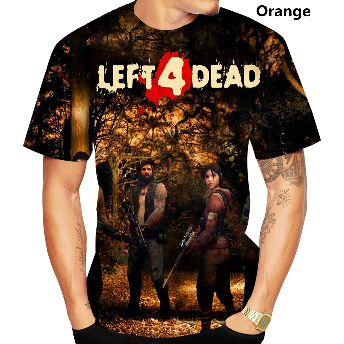 2024 Summer New Horror Game Left 4 Dead 2 T-shirt 3D Print Men Women Short sleeve Tee Shirt Fashion Harajuku O-neck Top Clothing