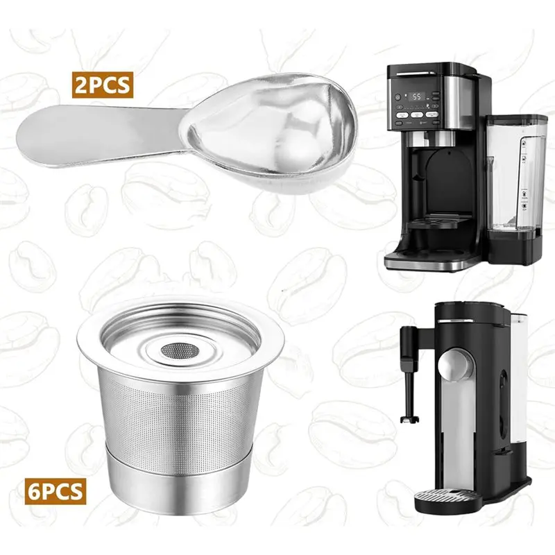 ABMI-Stainless Steel Reusable K-Pods For Ninja Coffee Makers K Cups For Ninja Coffee Maker,