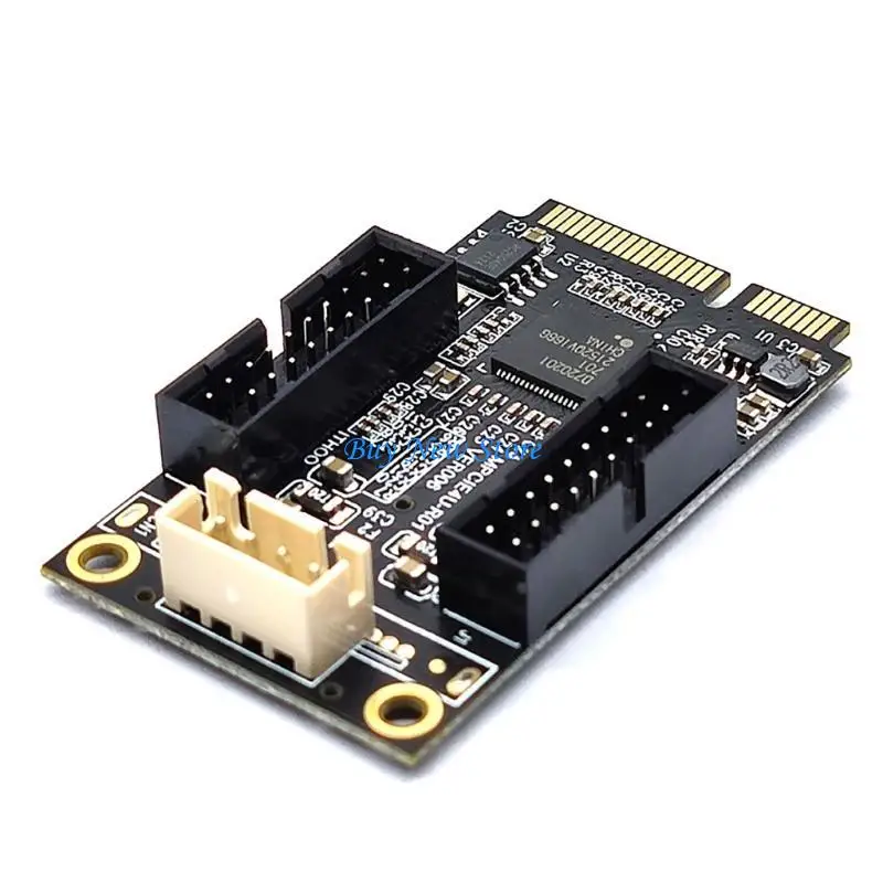 20CE Mini PCIe to Twin 19-Pin Front Panel Adapter Miniature 4Pin/ Power