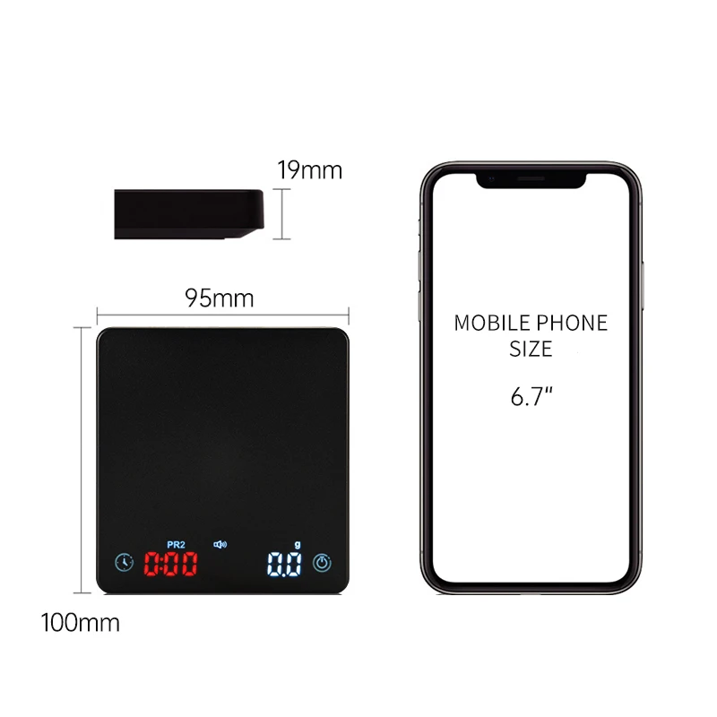 Coffee Scale Digital With Auto Timer Measuring Scales USB Precision Electronic Kitchen Home Espresso Accessories Barista Tools