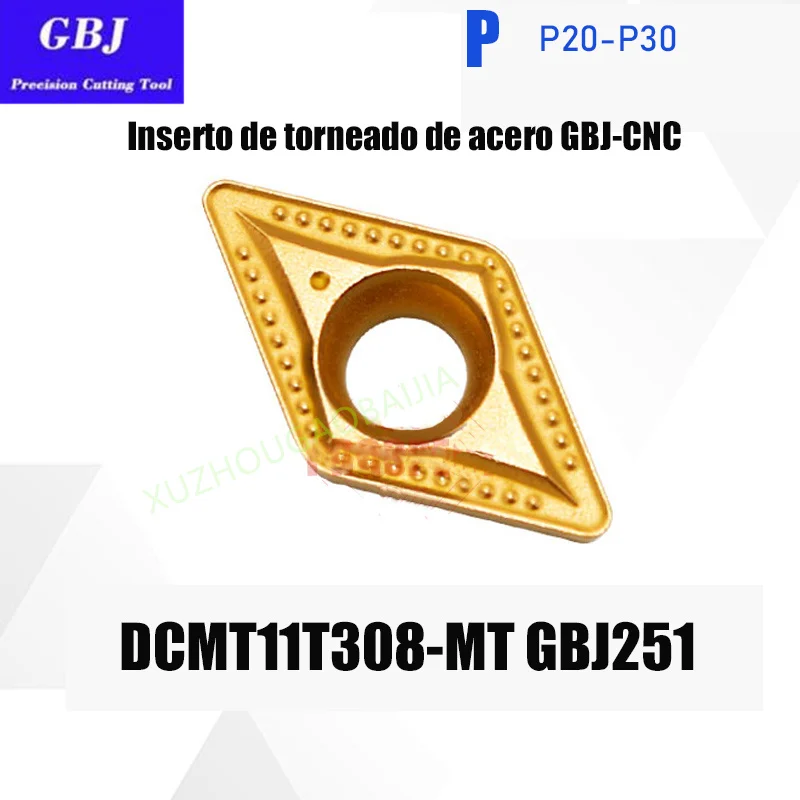 GBJ-CNC 10PCS DCMT11T304-MT DCMT11T308-MT GBJ251 DCMT32.51 2 Carbide turning insert High quality