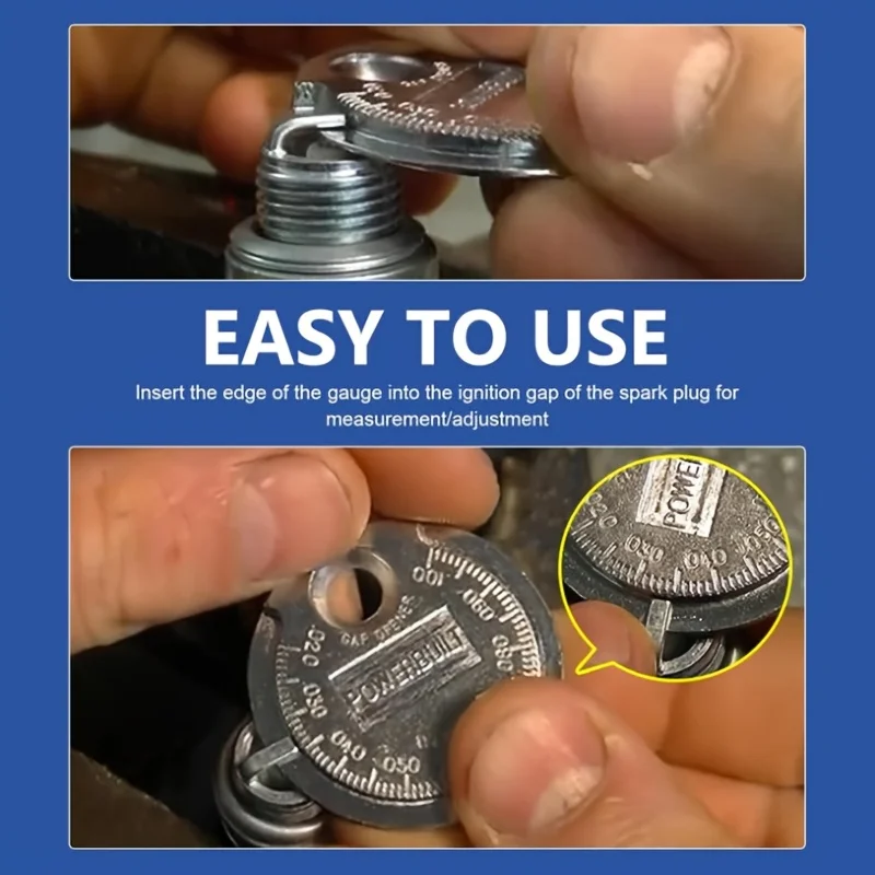1/2 piece spark plug gap gauge measuring tool, coin-shaped, 0.6-2.4 mm range spark plug specification measuring tool - view 6