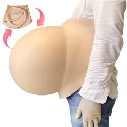 inflatable 9/10 month huge woman twins pregnant belly inflatable silicone body wearing big pregnancy tummy props for cosplay