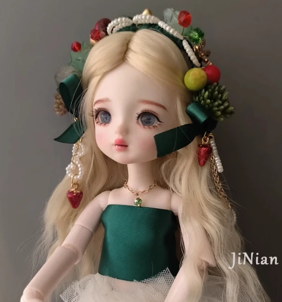 

Bjd 1/6 Doll Headband Miniature HairClips Bow Headband ，mini Flower Hair Band Blythe Lace Crown Feather Hair Accessory Decorated