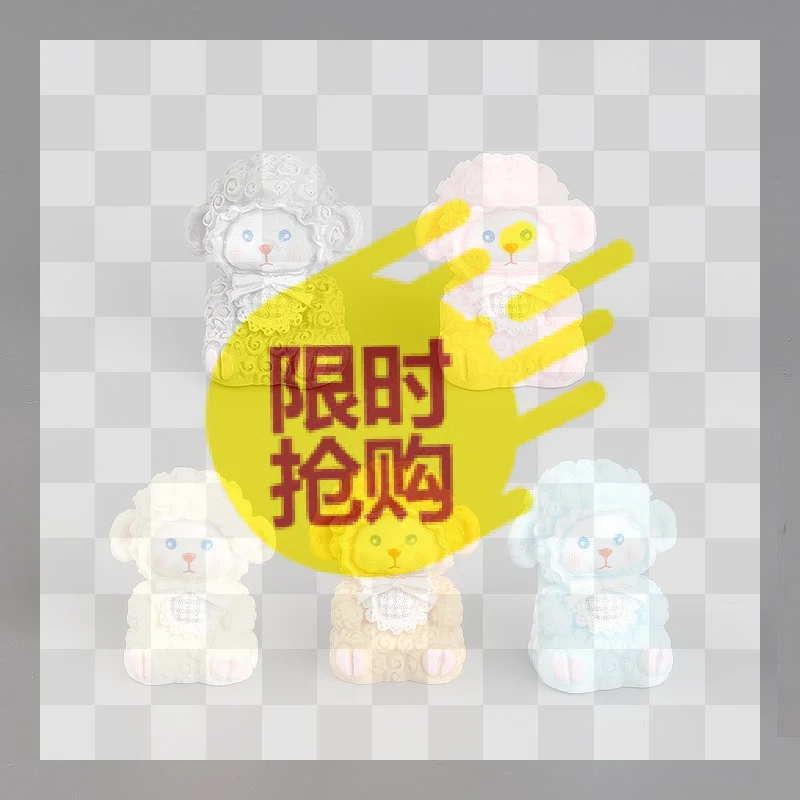 【BA】5Pcs Cute Mini Resin Sheep Figurines Soft Pastel Colors Lovely Details For Desktop Fairy Garden Decor