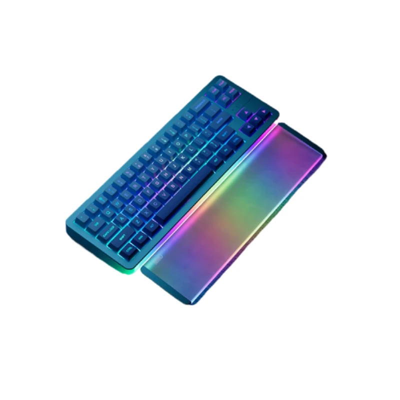 Sandaran Keyboard Kustom bantalan tepi logam campuran aluminium, sandaran tangan akrilik buram untuk braket Keyboard 68/71/75/81