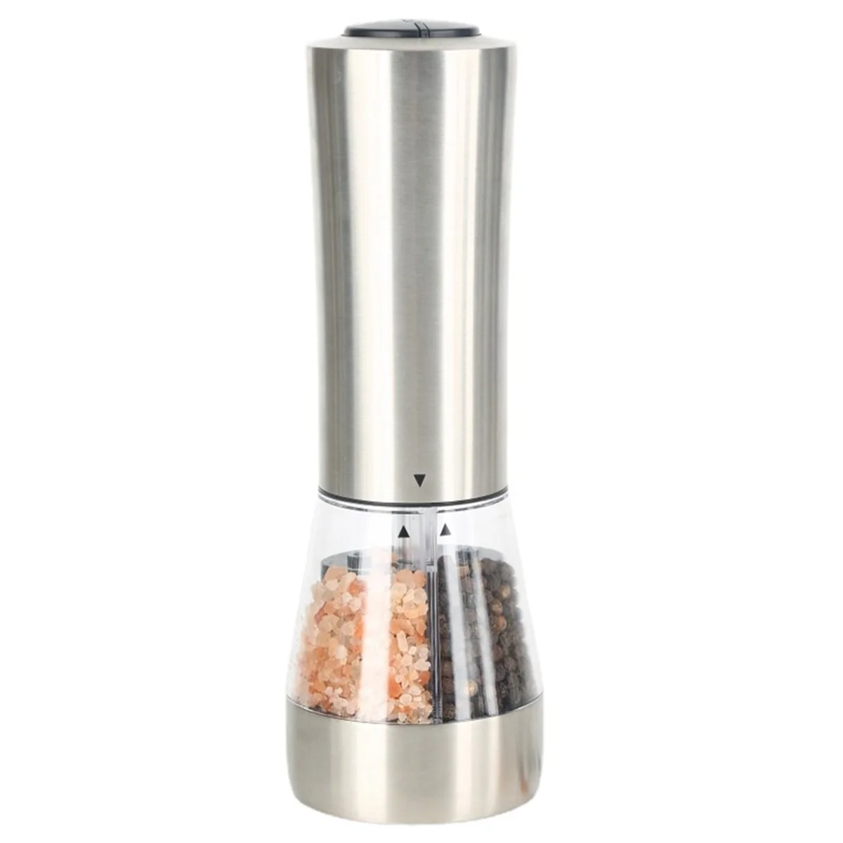 

Electric Salt and Pepper Grinder Set, Refillable 2 in 1 Electric Salt and Pepper Grinder with Adjustable Coarseness