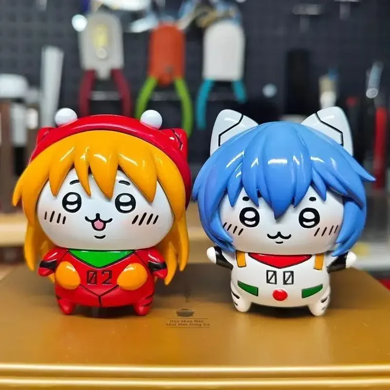 2 unids/set Anime EVA Asuka Ayanami Rei lindo Mini figura de acción PVC modelo juguetes muñeca decoración de escritorio decoración de coche regalos coleccionables