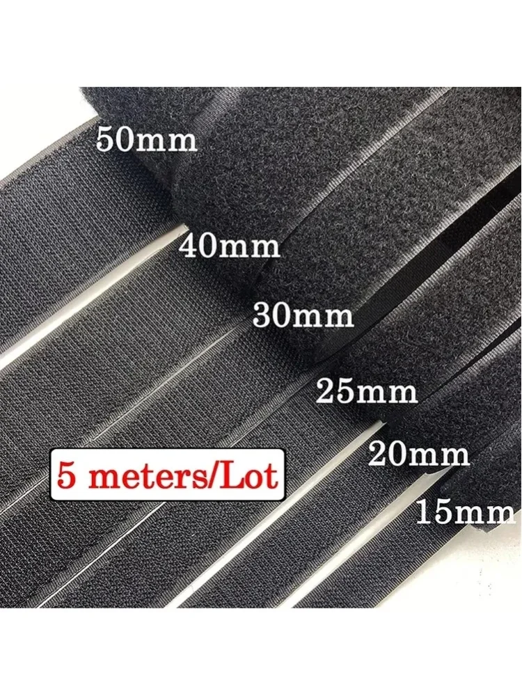 5 m/Paar Klettband, nicht klebendes Klettband zum Nähen, Klettband aus Nylongewebe, magisches Klebeband für Nähzubehör, 16 mm–150 mm