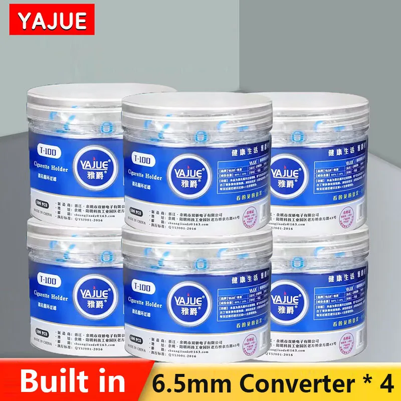 Yajue T100 Unisex Cigarette Filterl Universal Purifier for Slim/Medium/ Regular Cigarettes 100PCS, Advanced Filtration System
