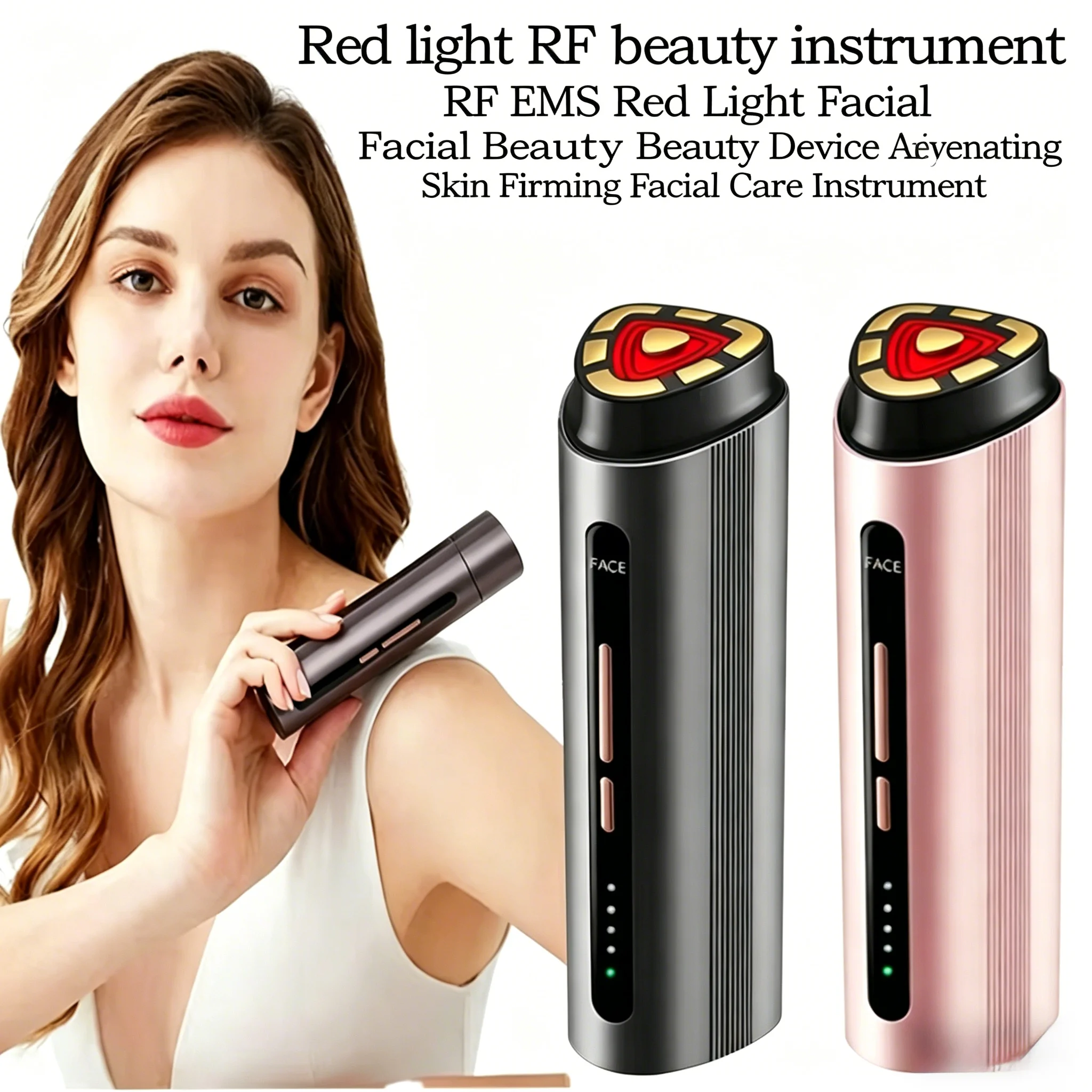 

RF EMS-аппарат для омоложения кожи с красным светом, прибор для ухода за лицом, укрепления и подтяжки кожи