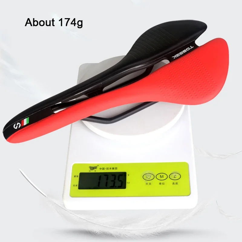 Toseek Bicycle Seat Cushion Ultralight Road MTB Saddle Comfortable Breathable Bike Saddle for Long Distance Cycling