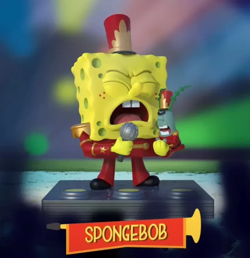 Genuine SpongeBob SquarePants Band Night Mysterious Blind Box Trendy Toys Collectible Figures Surprise Box Holiday Gift