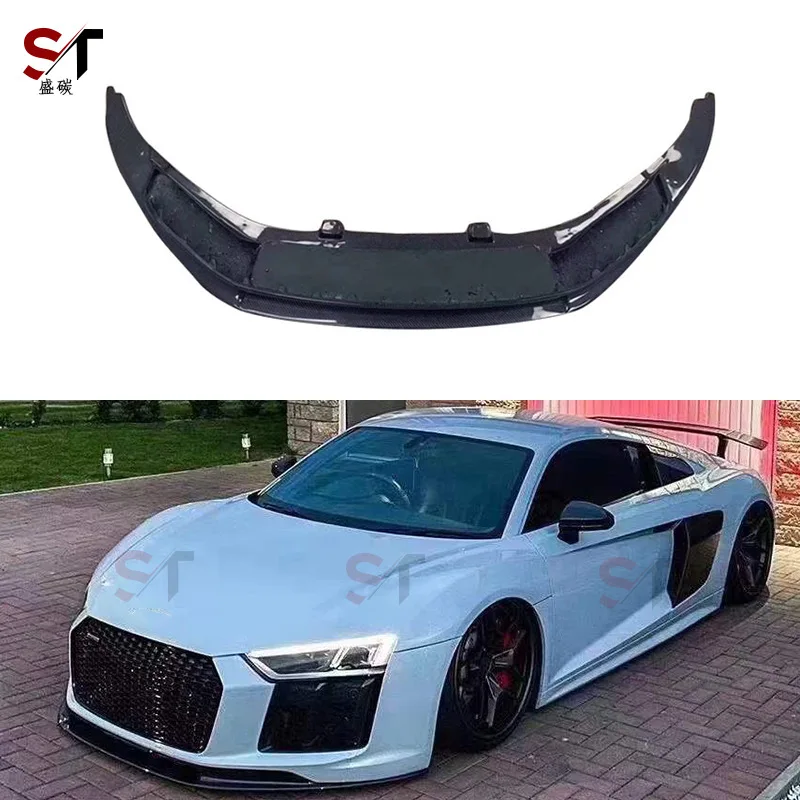 

Suitable for Audi R8 V10 Carbon Fiber Front Lip V Front Shovel Chin Front Bumper Diffuser Car Surround