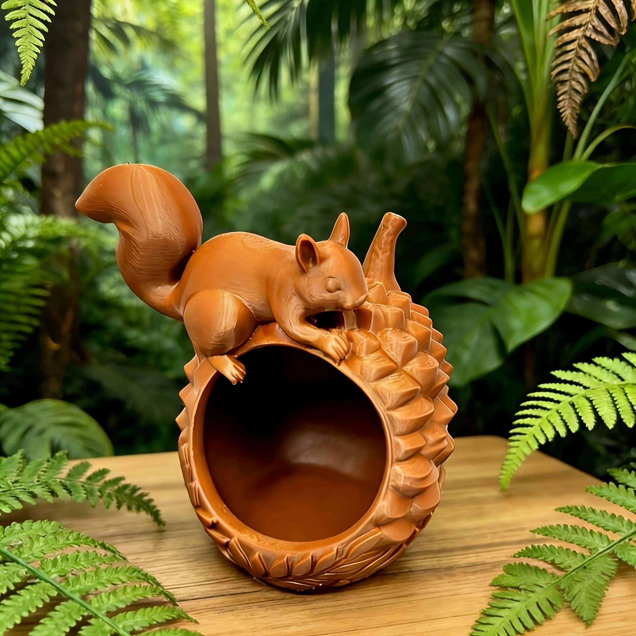 Cute Squirrel on Acorn Jewelry Holder Jewelry Bowl Trinket Dish Decorative Earrings ring Organizer for Vanity Desk Entryway Gift view 3