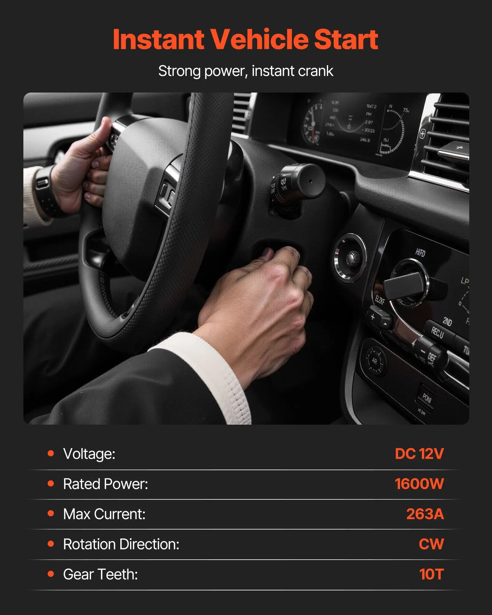 OE-Spec 12 فولت محرك بداية عزم الدوران العالي 1600 واط 10T جير الألومنيوم الجسم IP54 ل بونتياك تويوتا 2003-2008 متوافق