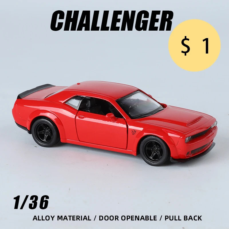 1:36 Genuine MC 650s Challenger Sports Alloy Car Diecast Metal Vehicle Model Kid Toy Boy Gifts Mini Collect Pull back  Door Open