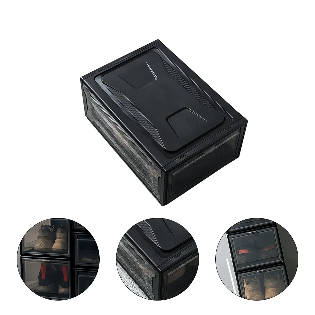 Caja de zapatos transparente, contenedor de zapatos plegable, apilable, a prueba de polvo, práctico soporte para zapatos para el hogar, Material acrílico Pp, 1 ud.