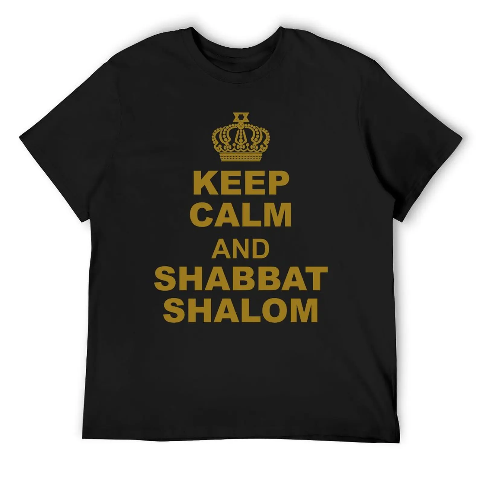 Keep Calm and Shabbat Shalom T-Shirt plus size clothes blacks rapper graphic tees fruit of the loom mens t shirts